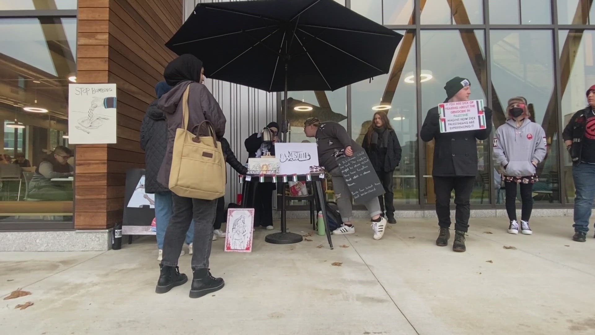 Nationwide calls to action hit the University of Southern Maine with several students demanding a ceasefire on the Gaza Strip.