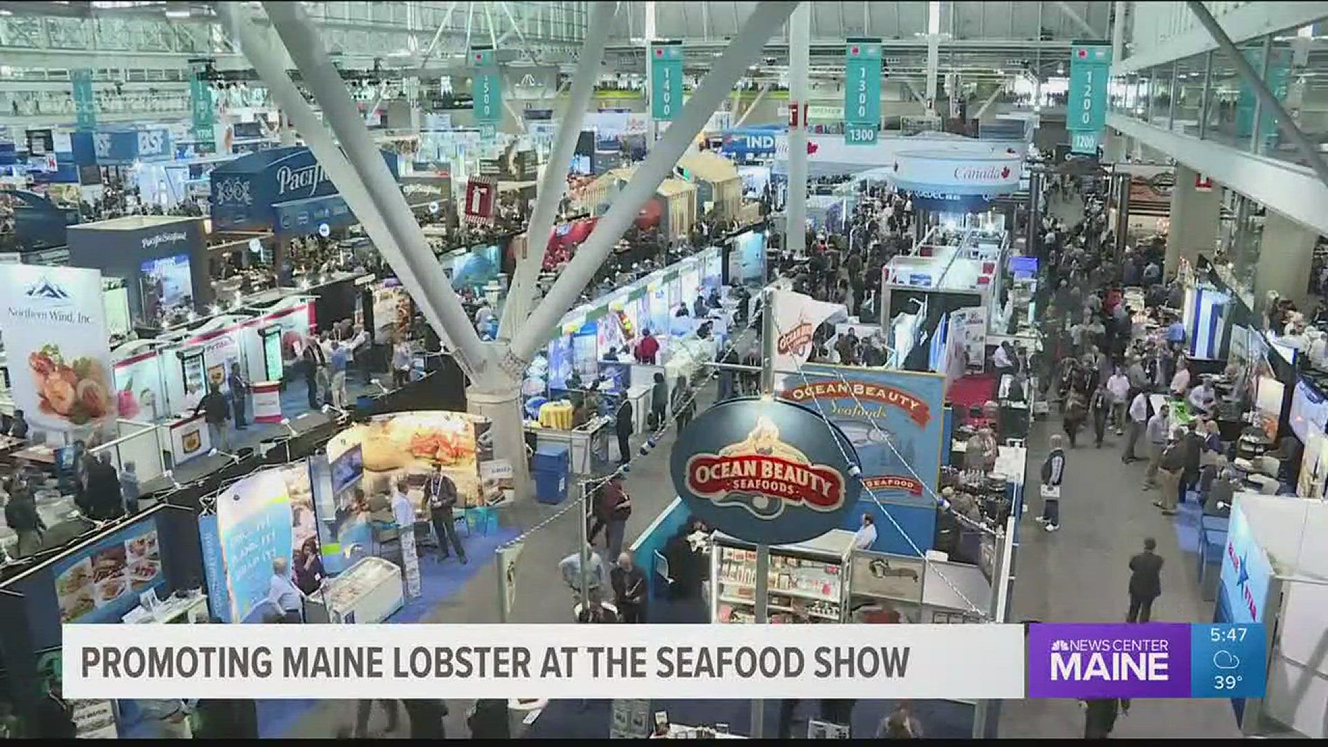 Promoting Maine lobster at the seafood show