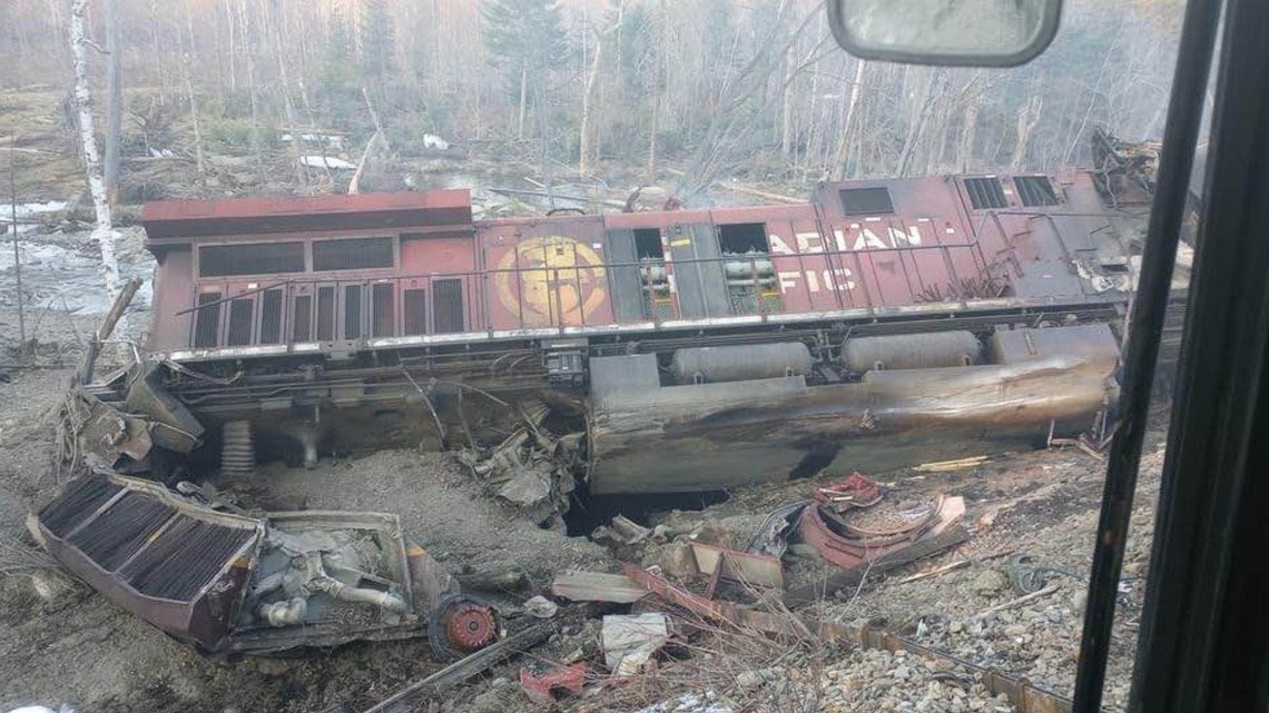 Train derailment near Rockwood, Maine injures three | newscentermaine.com
