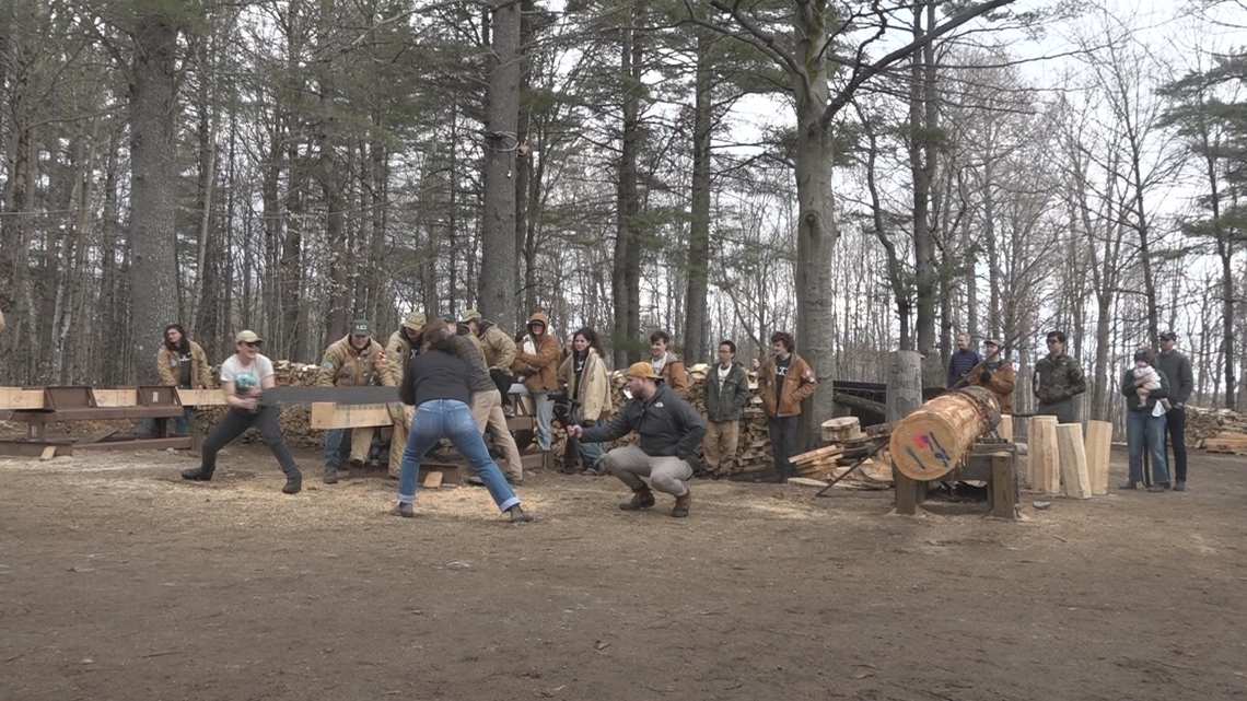 Colby College hosts rugged wood sports showdown