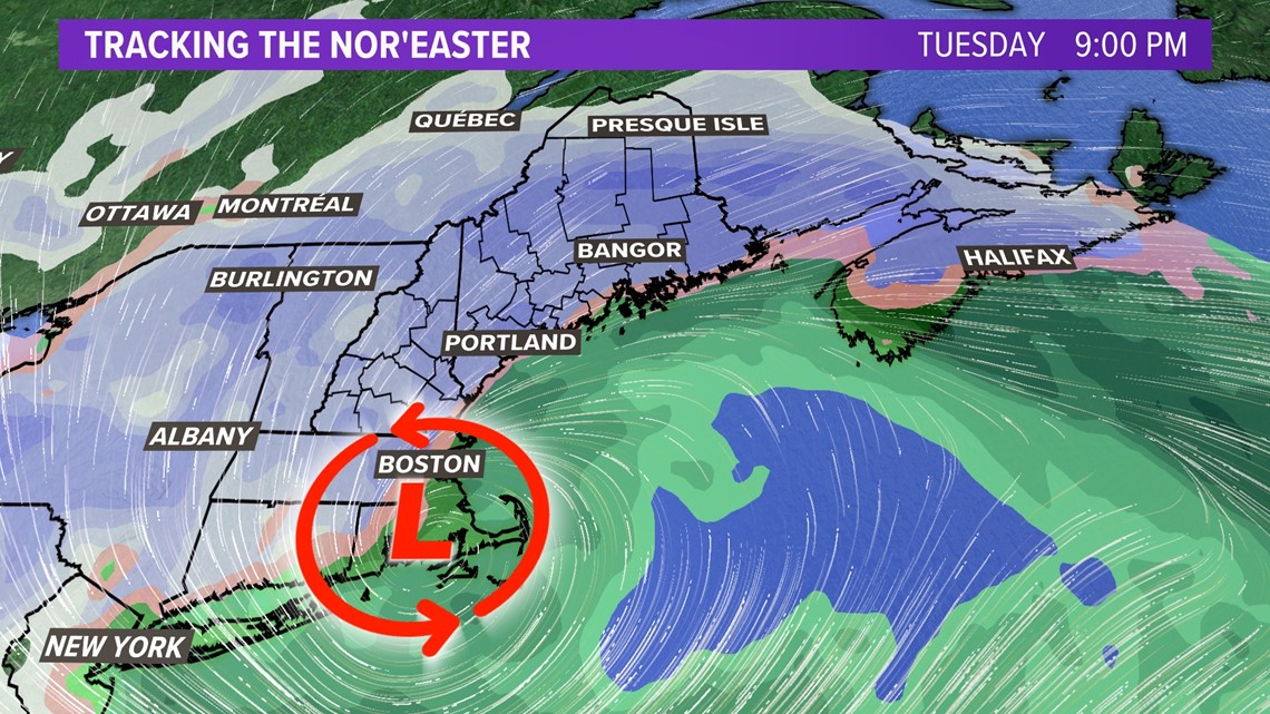 Nor'easter to bring snow, rain next week in Maine