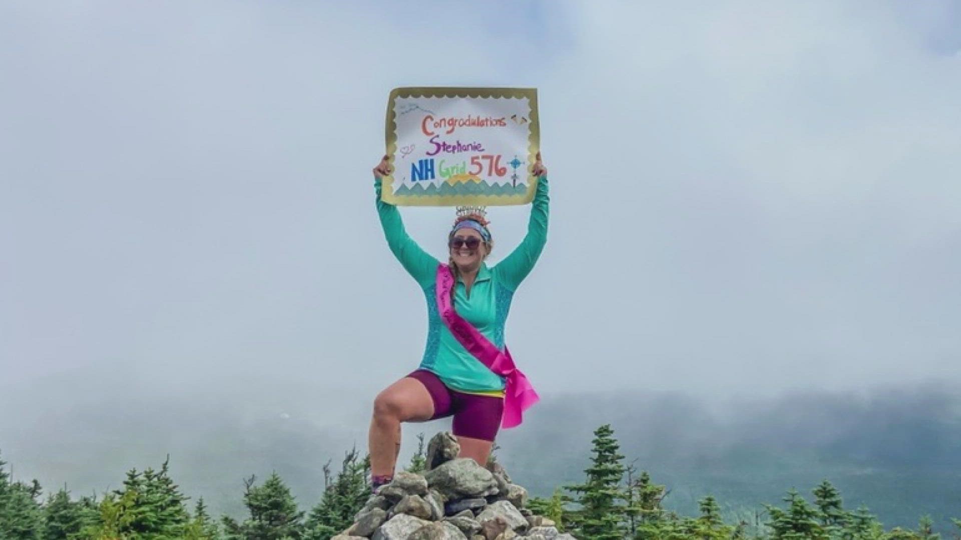The challenge requires a hiker to climb all 48 4,000-footers in the White Mountains in each calendar month. Stephanie Dragoon is the 129th person to complete it.