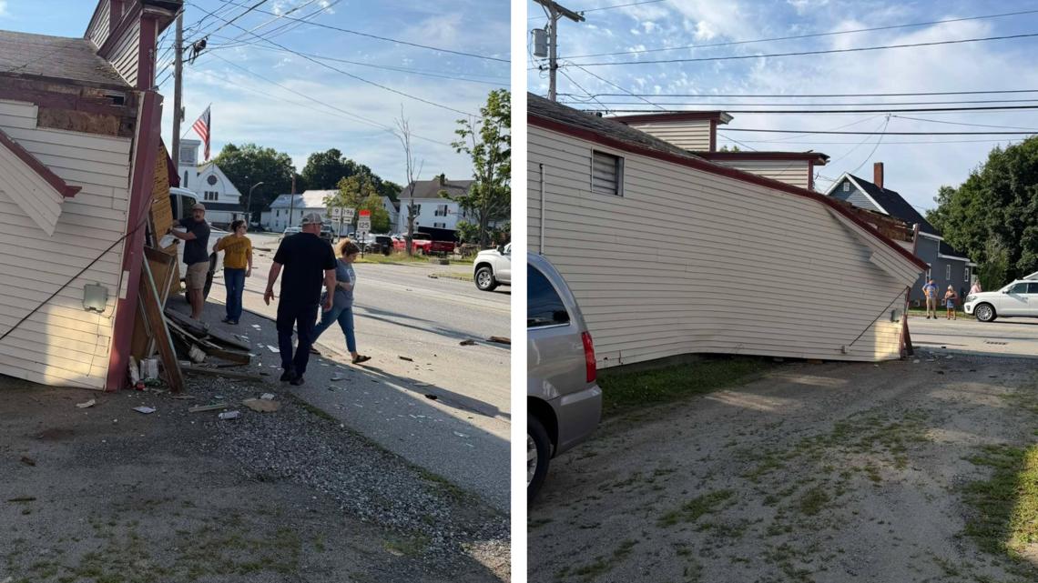 Two seriously injured after truck crashes into Lisbon business ...