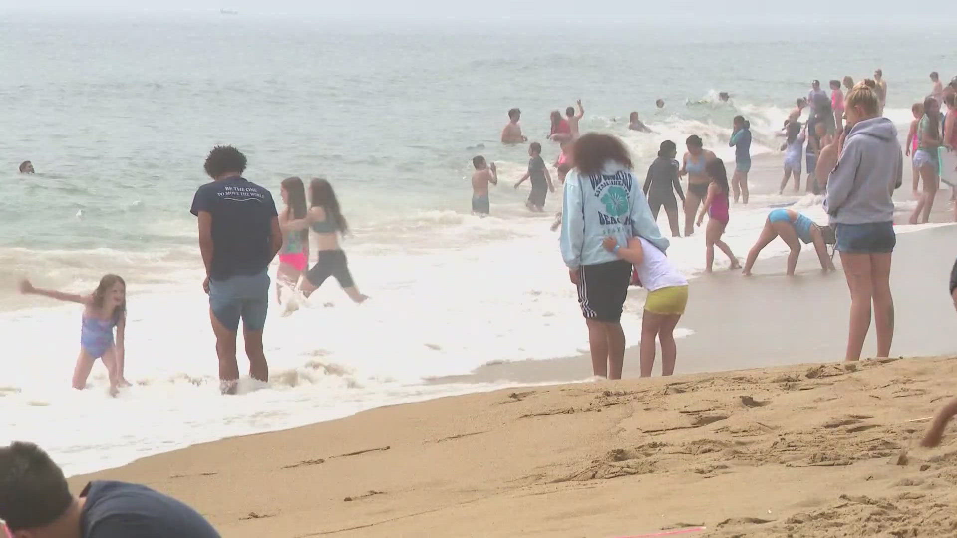 According to the Old Orchard Beach Fire Department, the children were caught in the rip current near the pier but lifeguards jumped into action to pull them out.