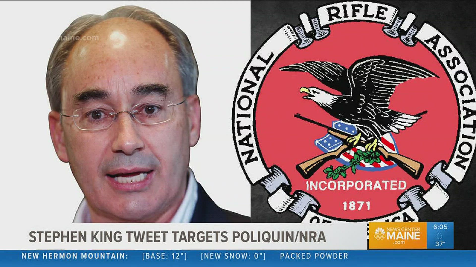 Stephen King tweet target Poliquin and his ties to the NRA