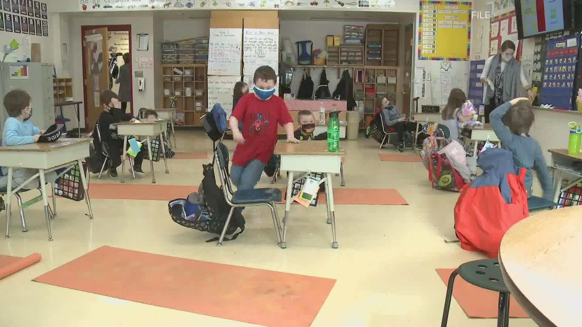 Quarantines are cut in half and close contact criteria are reduced in most Maine school districts.