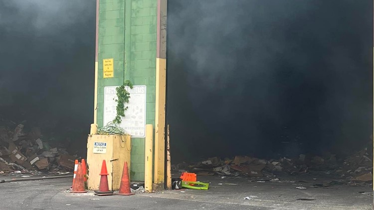 Lewiston crews respond to fire at recycling center