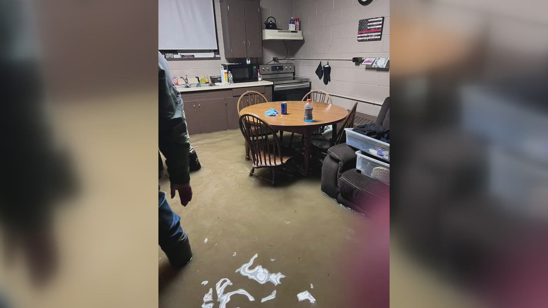 The firehouse, which is located in a flood zone, got 18 inches of water during the December storm, causing damage to a lot of its equipment and gear.