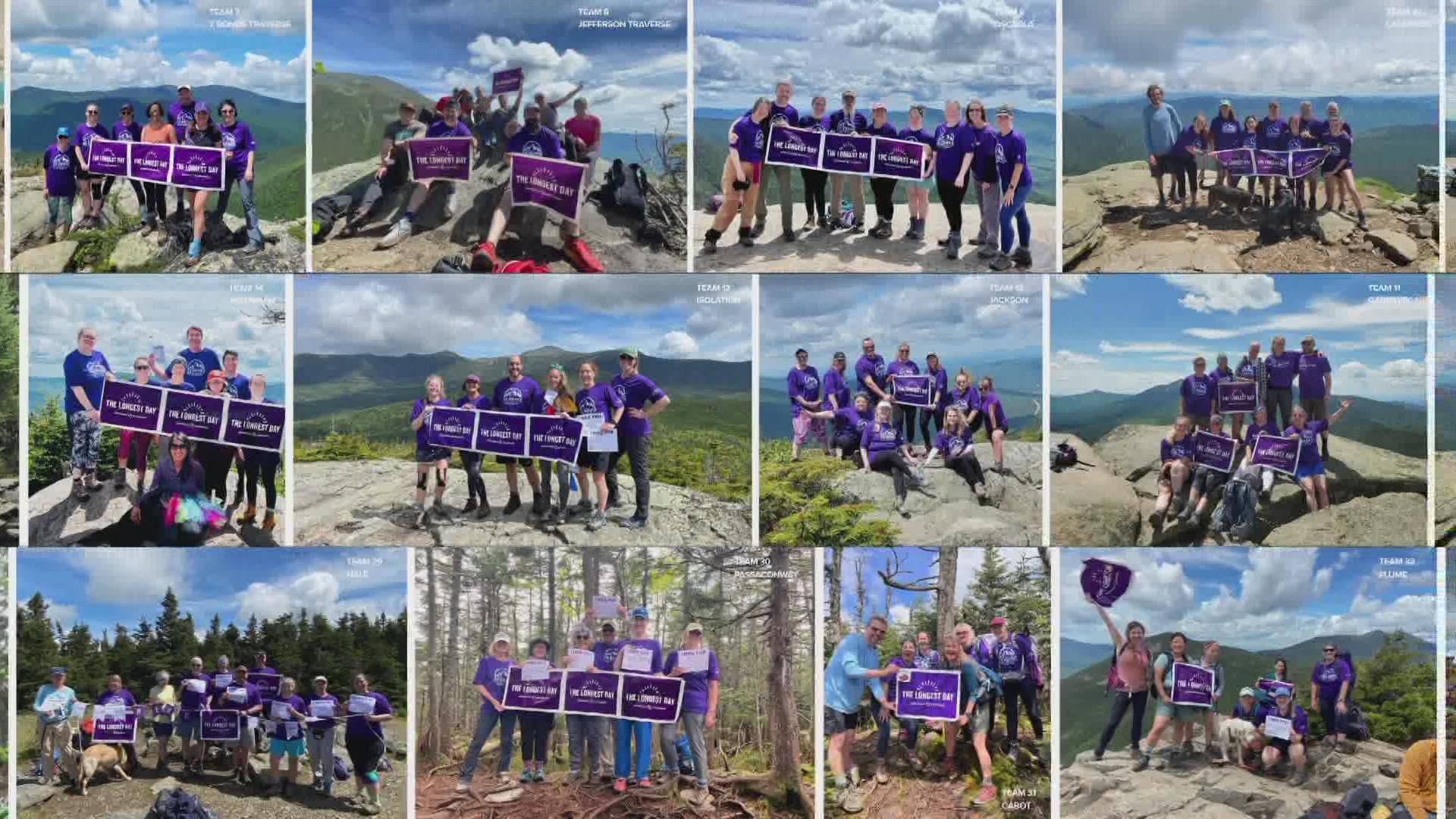 Hiking Buddies NH 48 trekked New Hampshire’s 48 mountains over 4,000 feet elevation in one day to fundraise for Alzheimer’s association event.