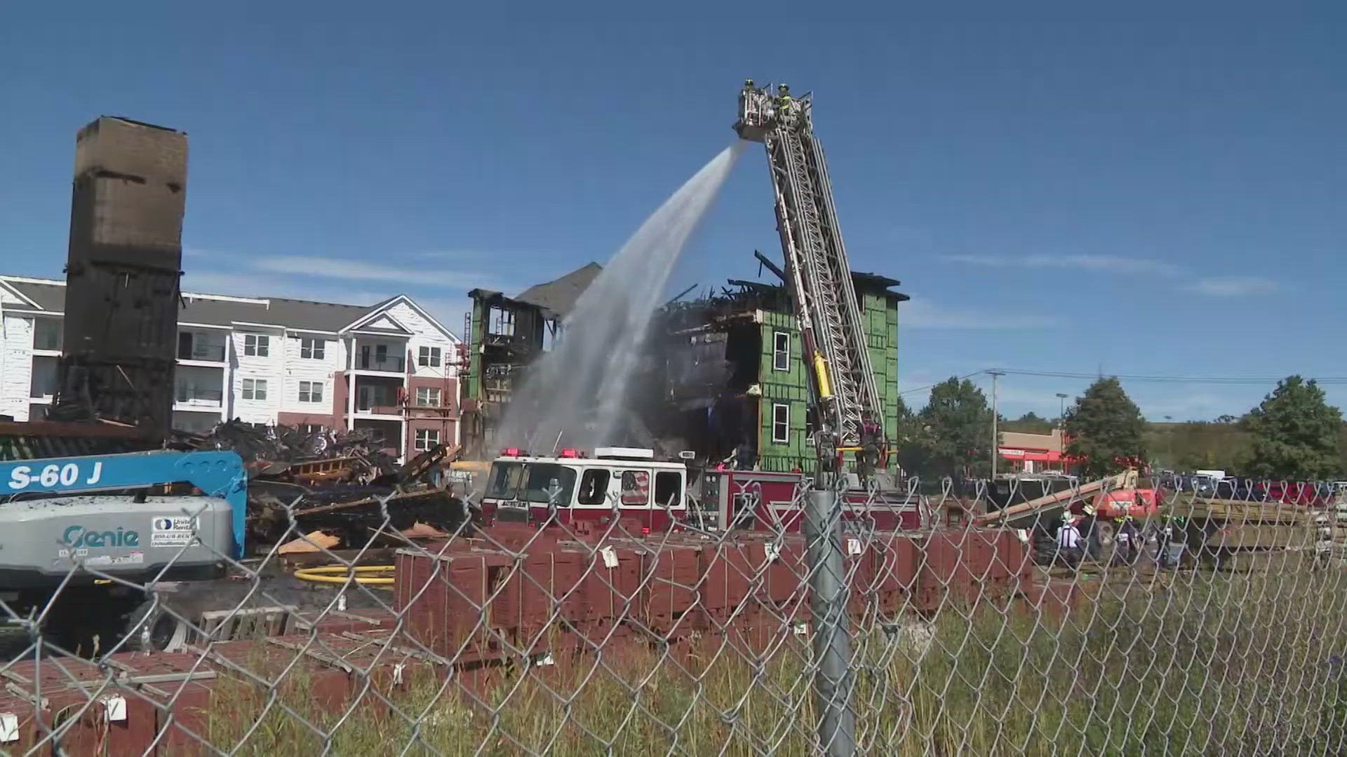 The massive fire at an apartment complex under construction in Auburn began shortly after 10 p.m. Sunday and burned overnight.