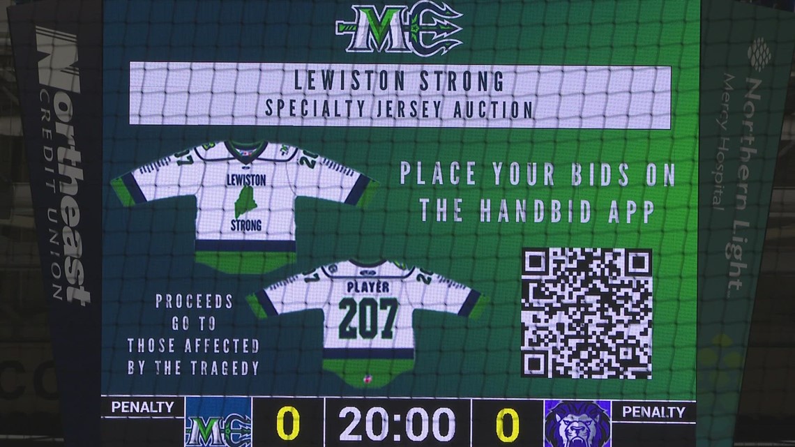 Maine Mariners wear special jerseys to support Lewiston community