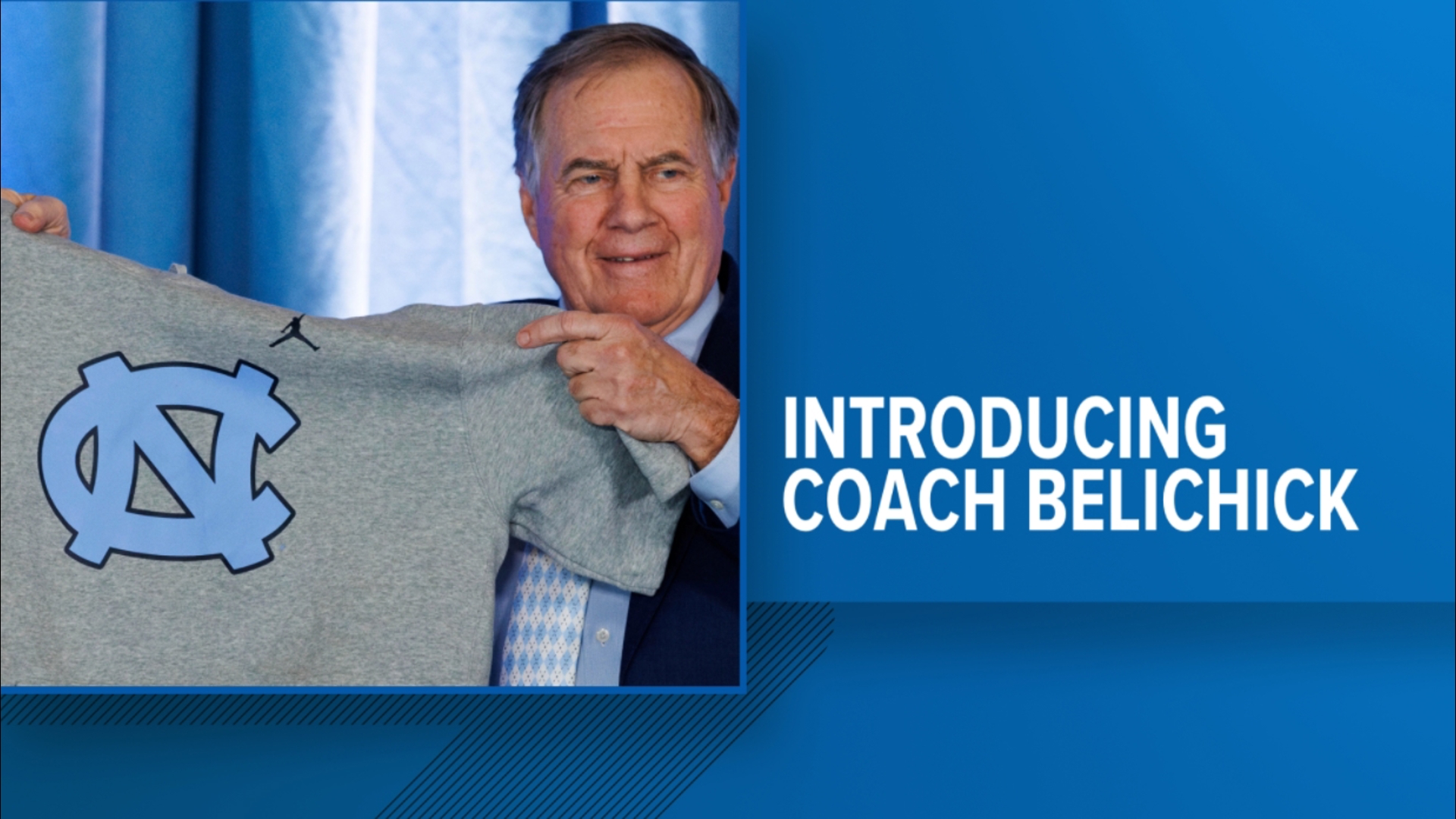 "I'm excited to be here, excited to be in college football," Belichick said during a press conference Thursday.