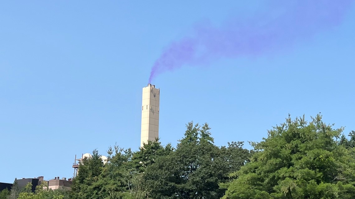Purple vapor emitted from Portland ecomaine plant - Vimarsana News