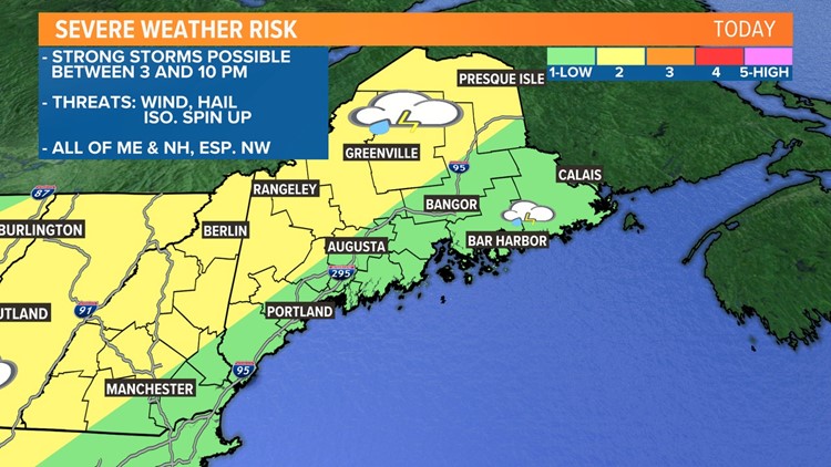 Severe weather likely Sunday in Maine, NH