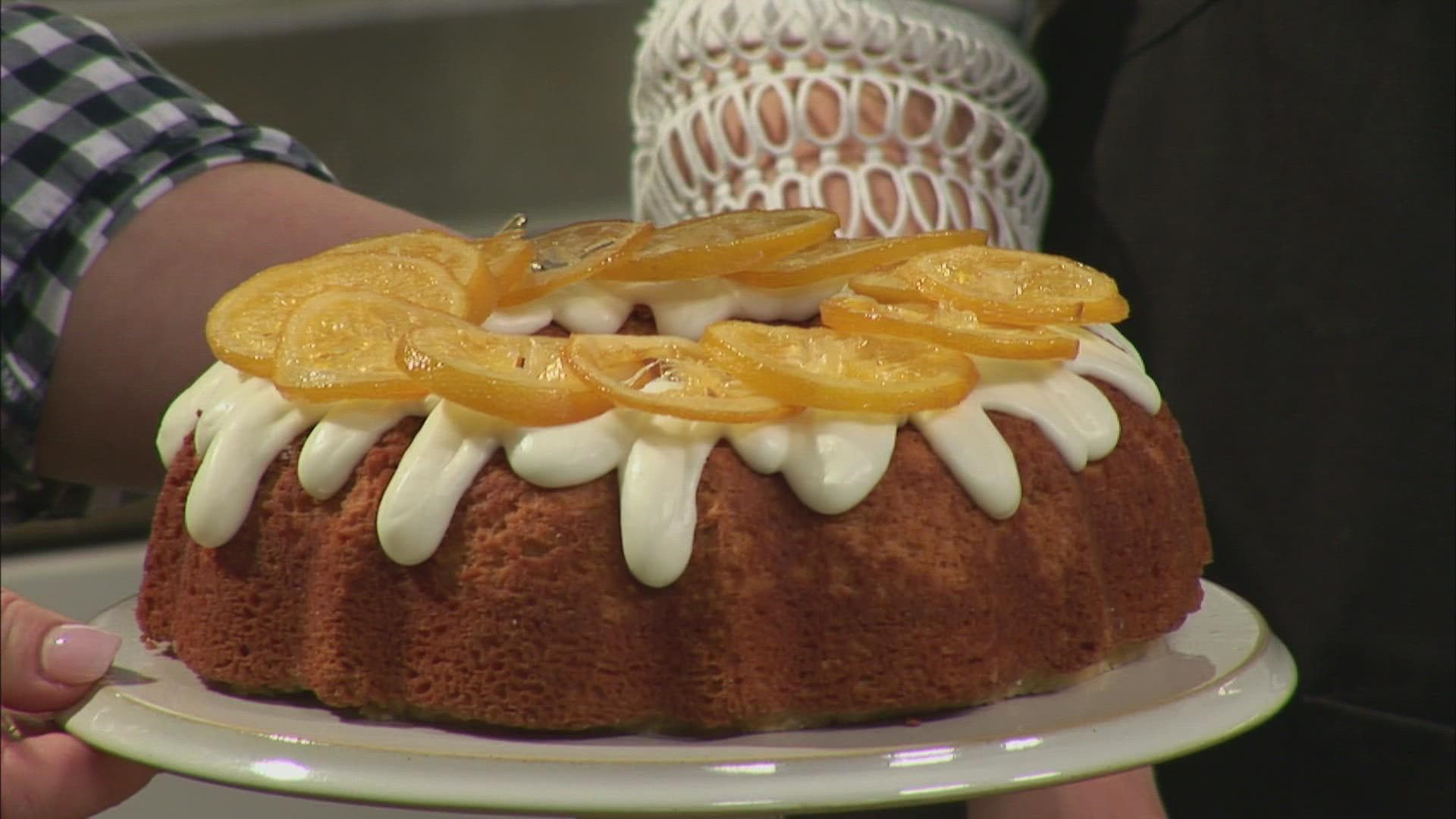 Tara Cannaday from Pot + Pan shows us how to make candied lemons to be used on a cake.