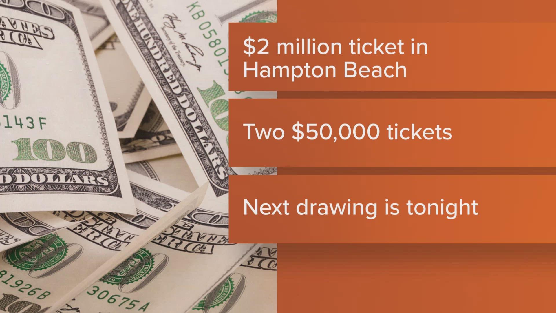 The person matched all the numbers except the Powerball number and won $2 million. 