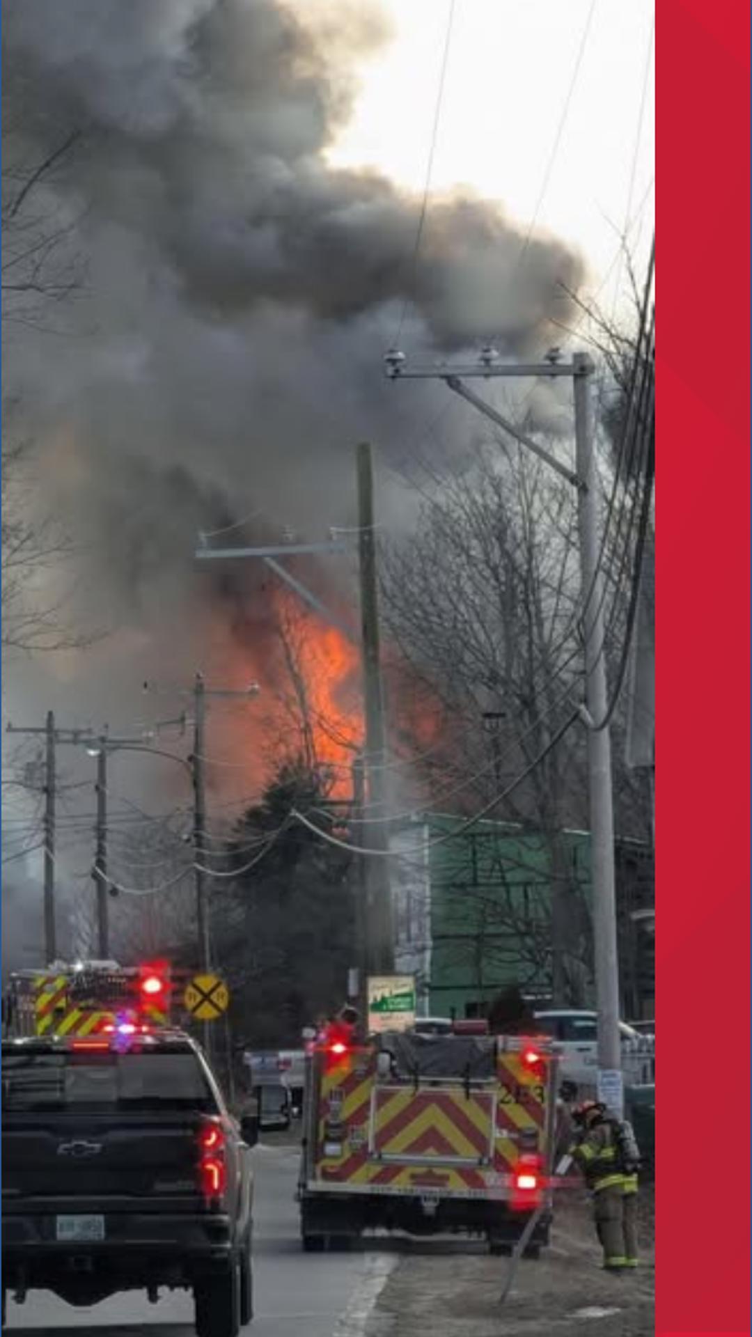 Fire crews returned to a home in New Hampshire that was badly damaged ...