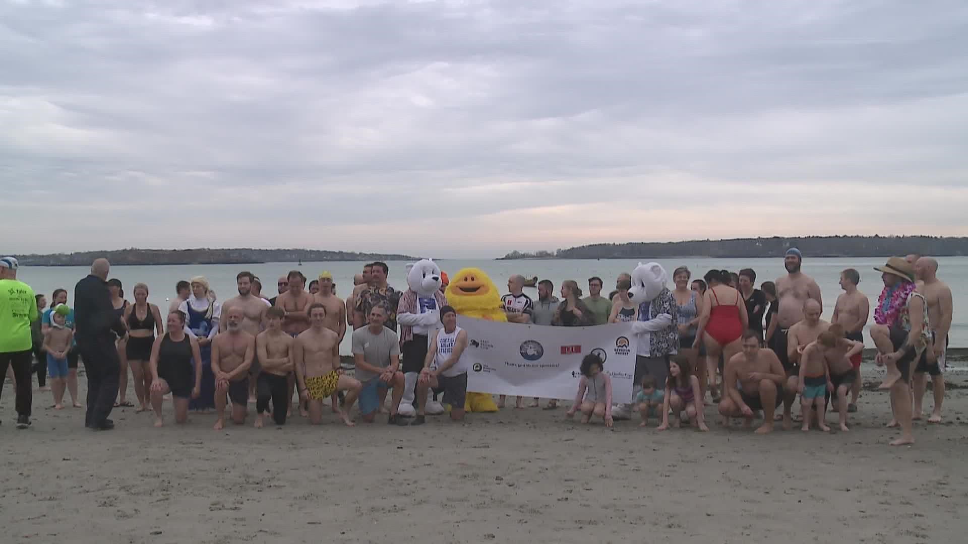 The Natural Resource Council of Maine holds its annual Polar Dip and Dash fundraiser each New Year's Eve.