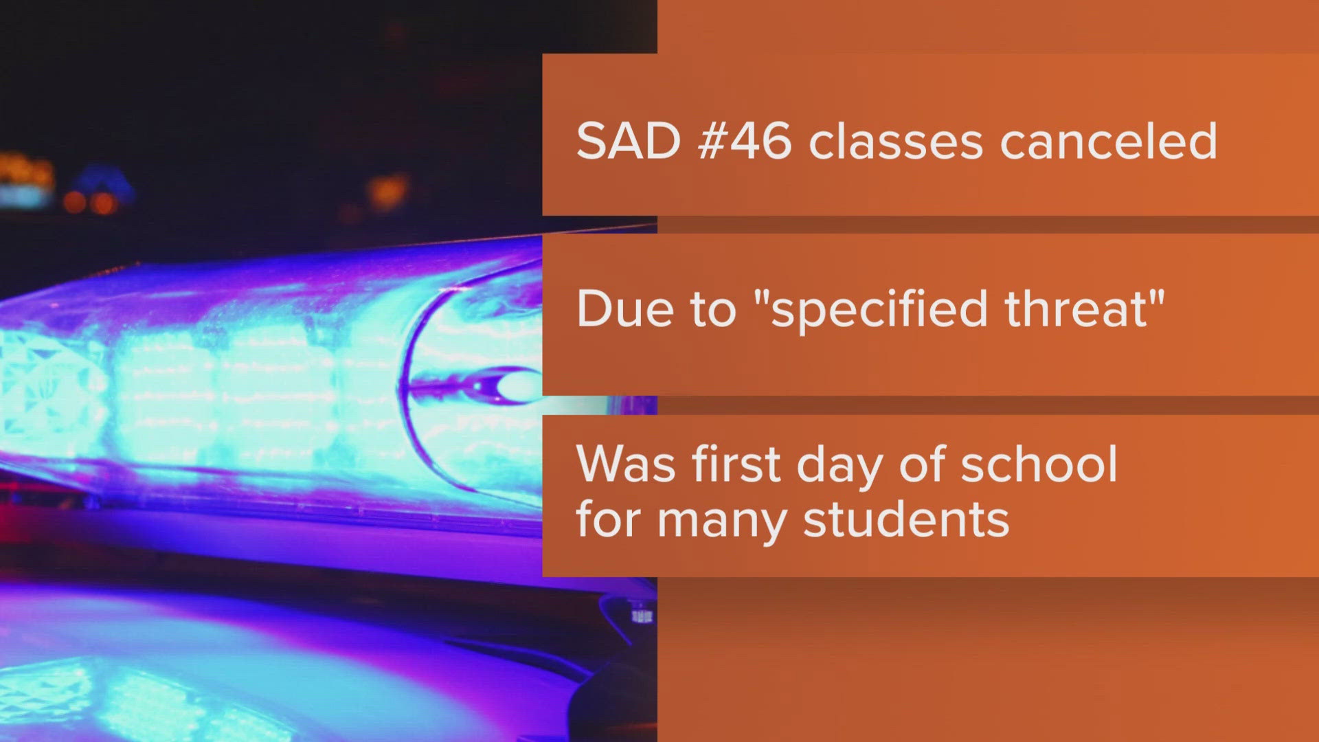 Superintendent Kevin Jordan told NEWS CENTER Maine said the closures impact all schools in the district except for Harmony Elementary School.