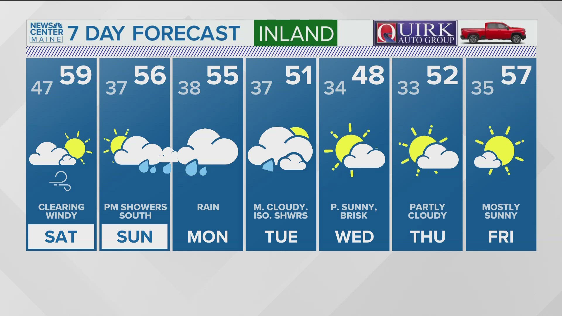 NEWS CENTER Maine Weather Video Forecast UPDATED 6 p.m. Friday, Oct. 11, 2024.