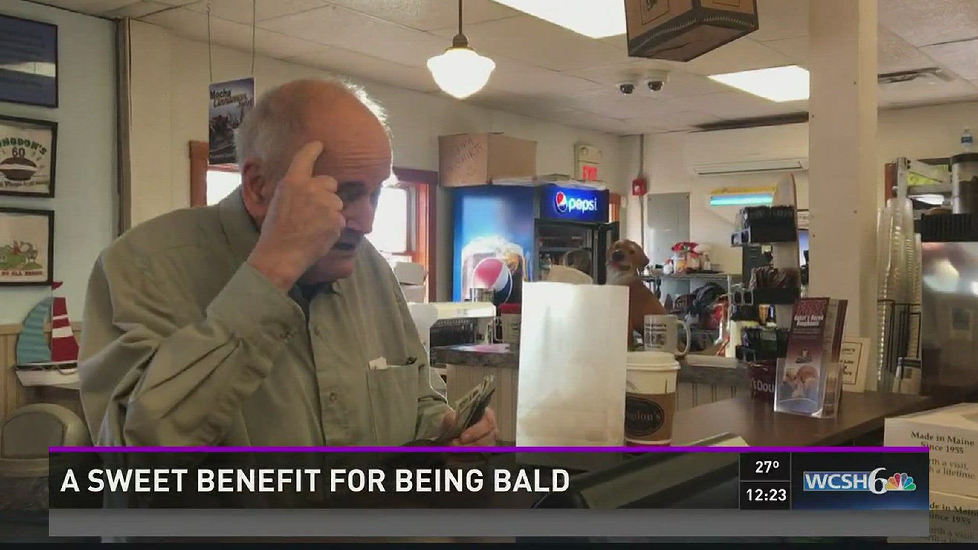 Sweet benefit for being bald