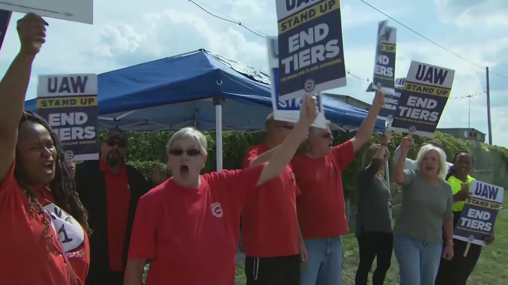 Nearly 13,000 union workers have left the assembly line to join the picket line.