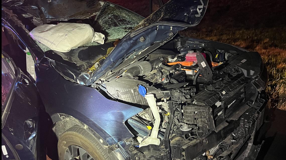 Passenger seriously injured after 2 vehicles collide with same moose in New Hampshire