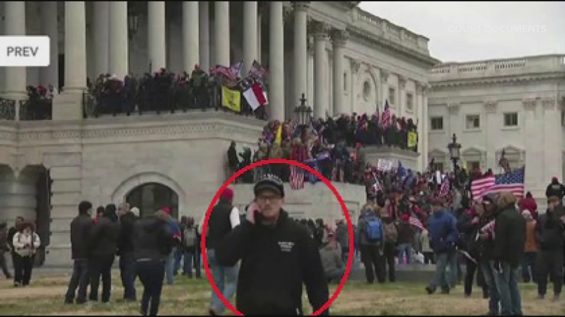 David Ball from Wells was arrested Thursday and charged with disorderly conduct and demonstrating inside a Capitol building.