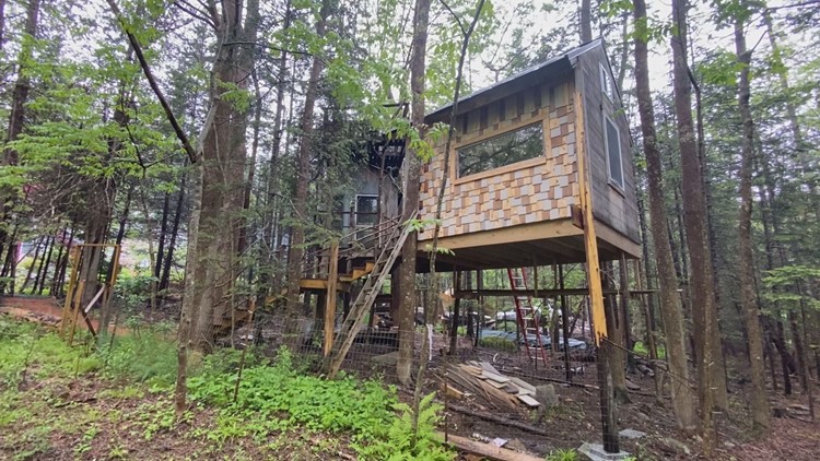 Southwest Harbor man built treehouses to add useful space to his property