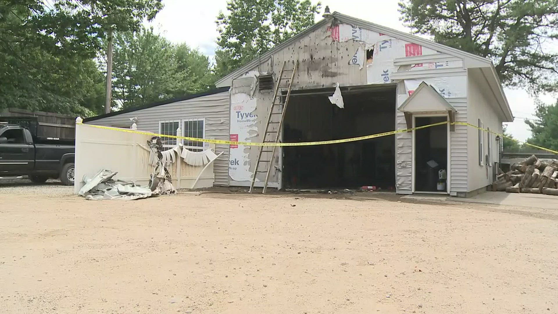 Aftermath of explosion at Old Orchard Village sales office