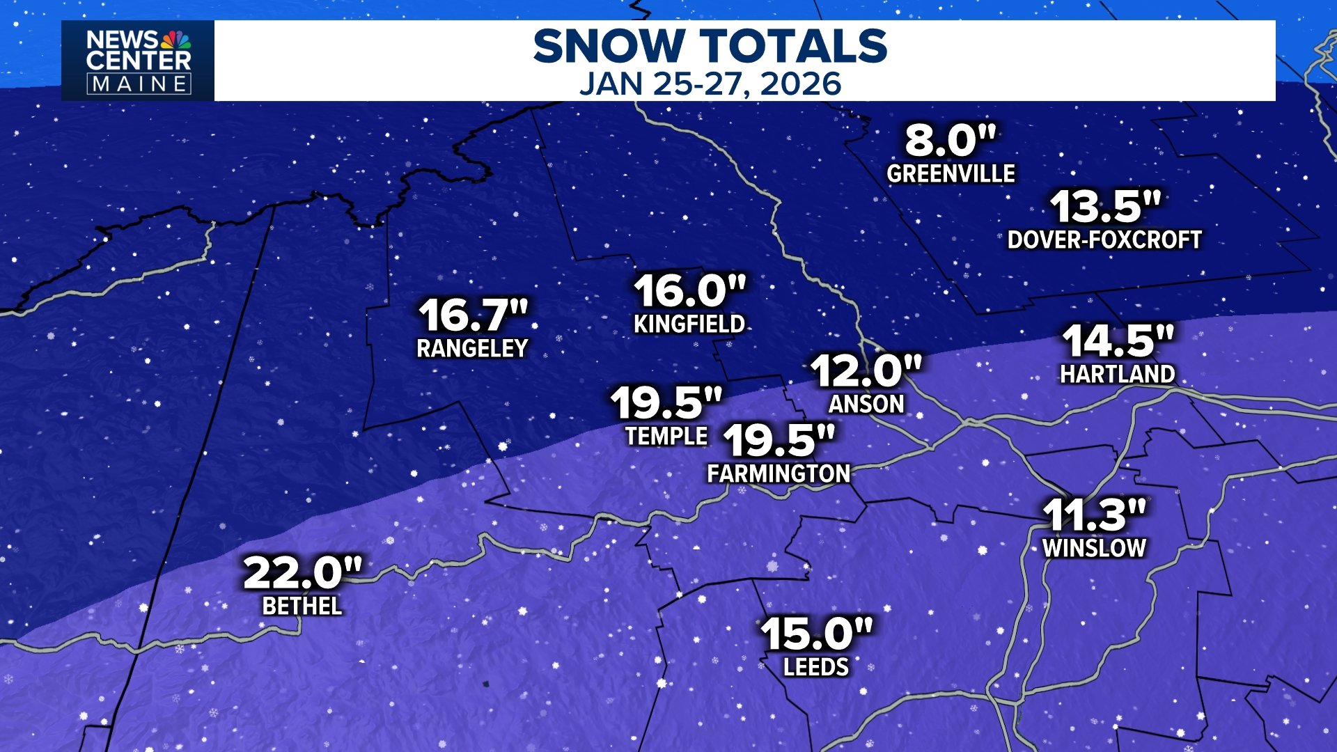 Winter storm brings well over a foot of snow to most of Maine ...