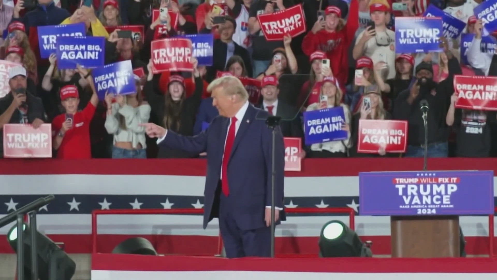 Harris is spending her final campaign hours at a rally in Scranton, Pennsylvania, while Trump gears up for his watch party in West Palm Beach, Florida.