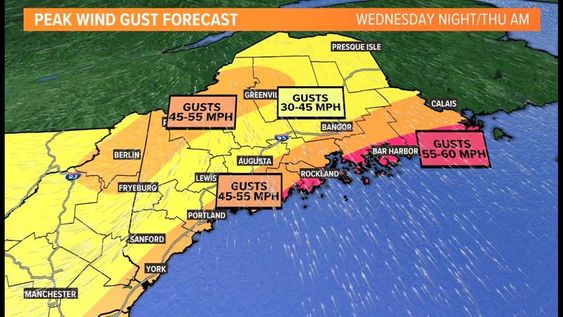 Rainstorm likely to bring strong winds with it on Wednesday ...