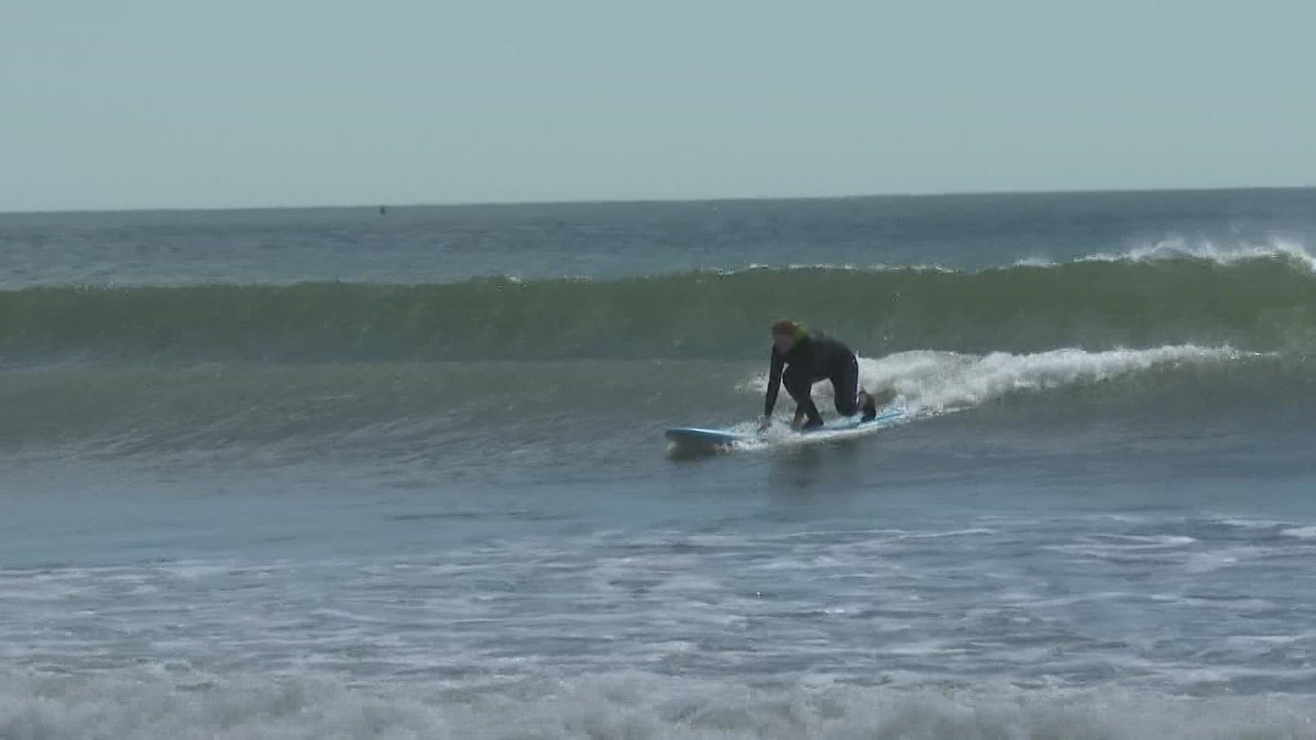 Ryan McDermott, co-owner of Black Point Surf Shop, teaches how the basics of surfing can bring nothing but joy.