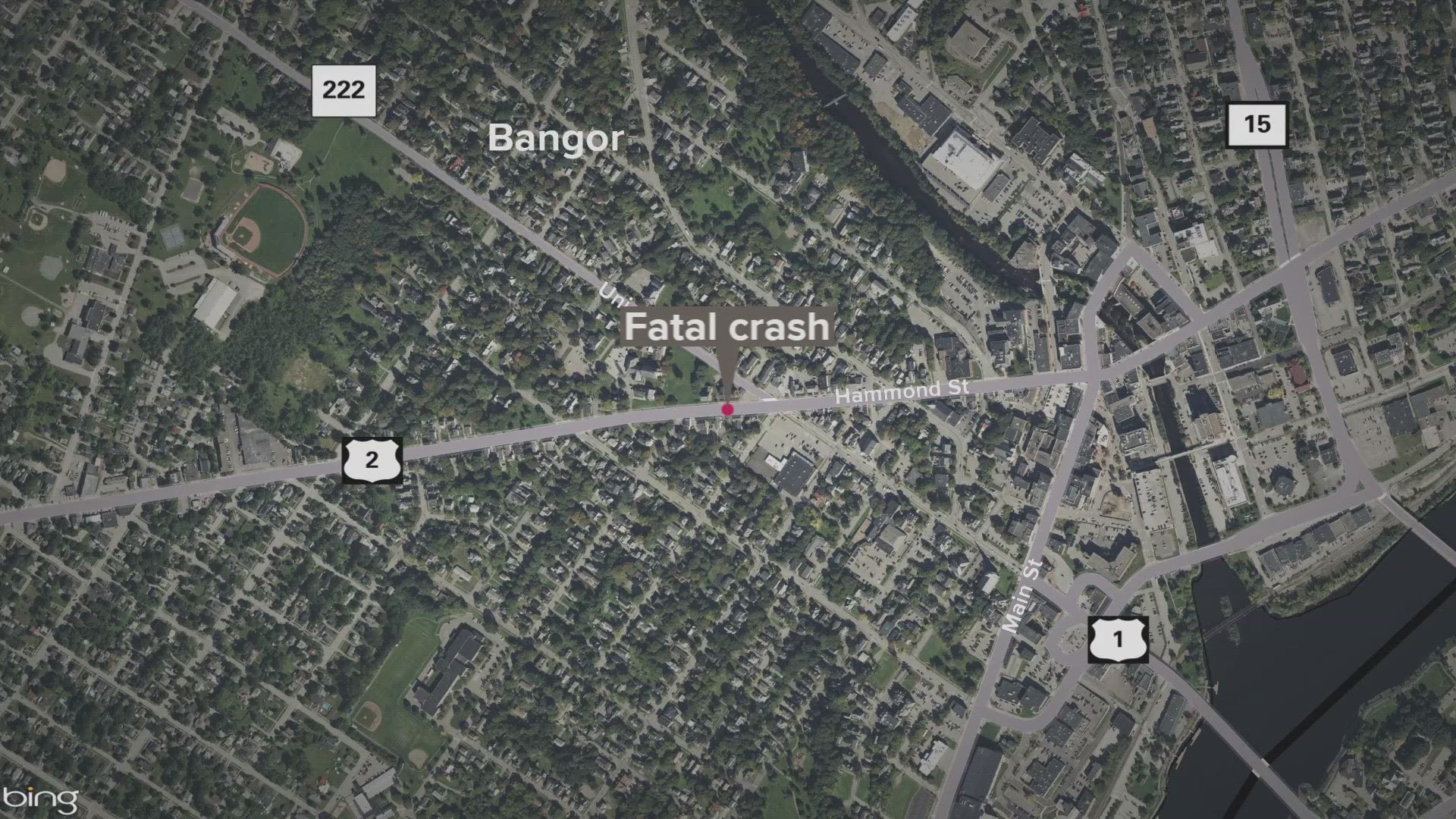 A 36-year-old from Carmel has died following a rollover crash on Outer Hammond Street in Bangor.