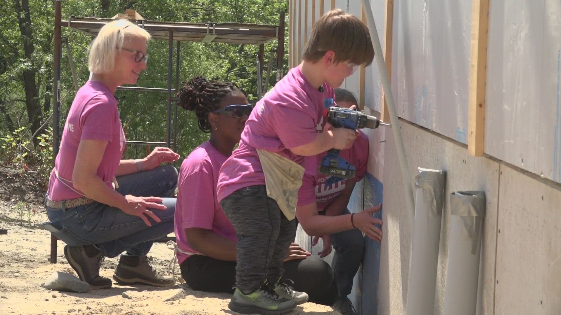 The "Women Build" program with Habitat for Humanity of Greater Portland encourages women to pursue the trades, like construction work.