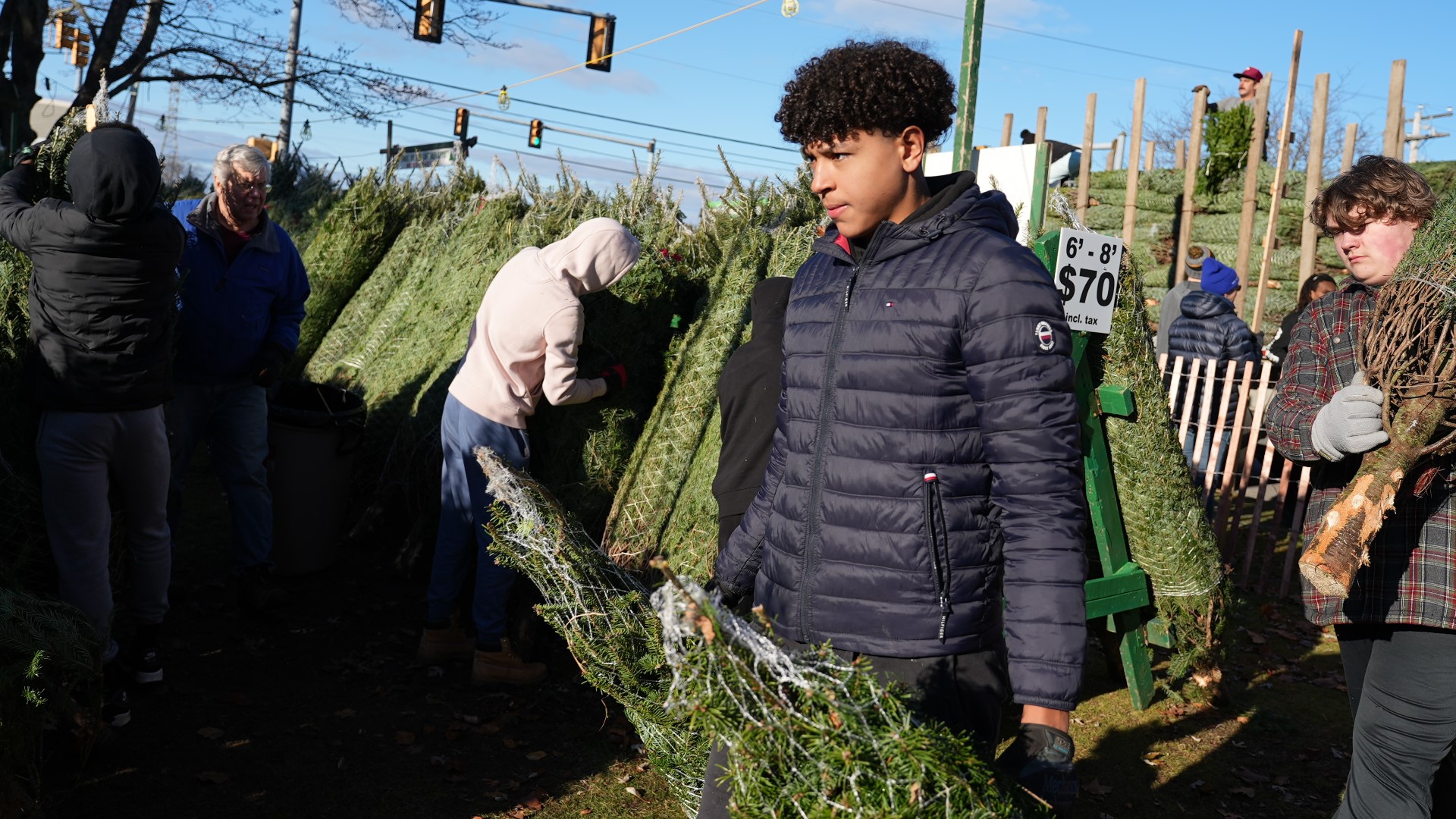 A high school basketball team pitched in with a 60-year selling history, and farms welcomed families to open the season.