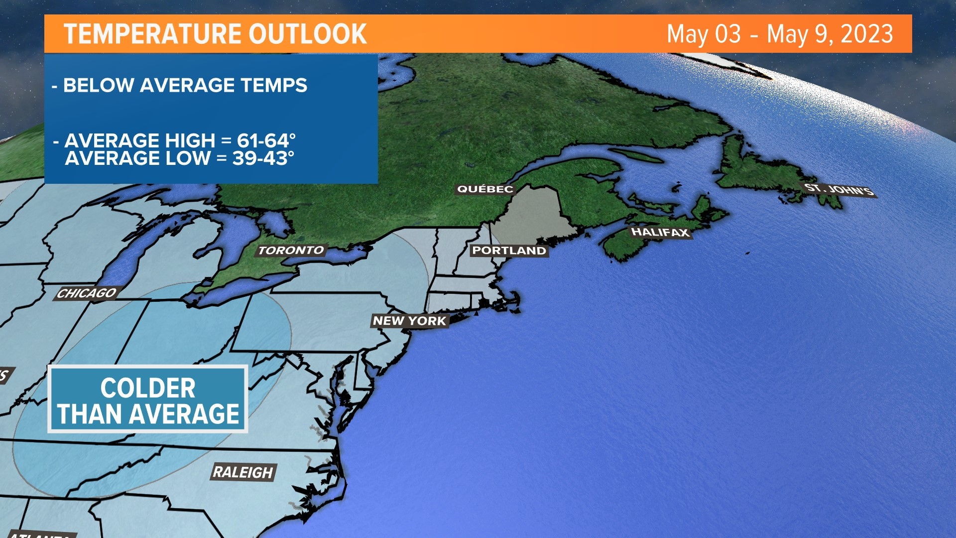 Snowfall forecast for Maine for remainder of spring 2023