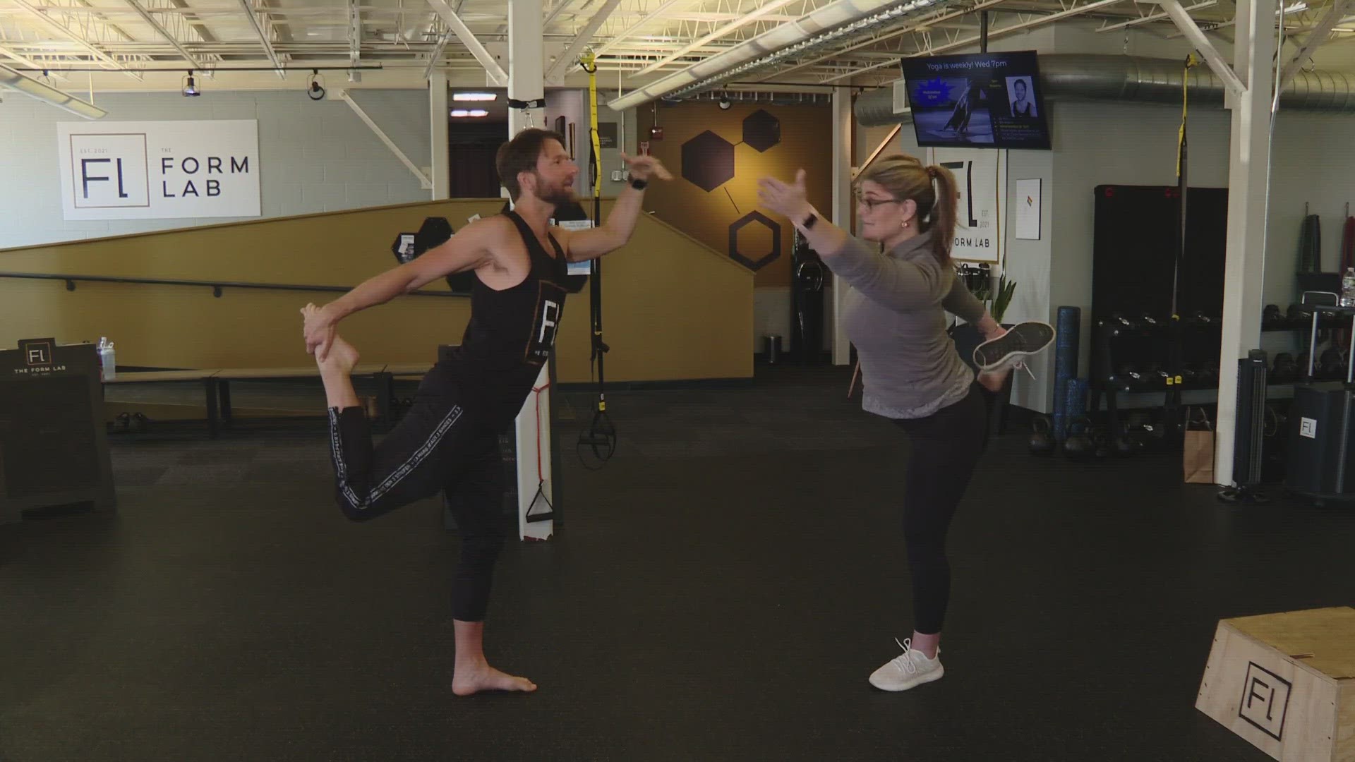 Coaches at the Form Lab in Portland share a couple of yoga stretches that are easy to incorporate into our daily lives and can help us slow down and reset.