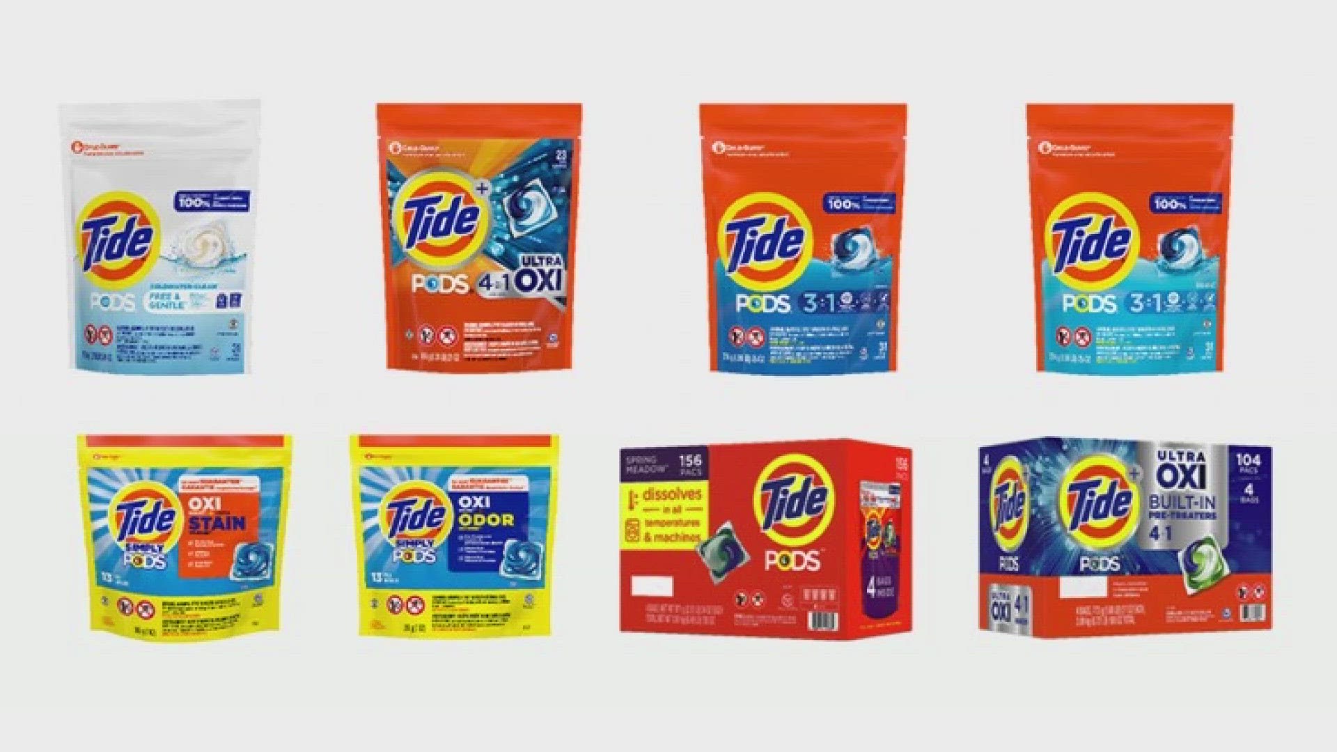 Procter & Gamble is recalling 8.2 million bags of laundry detergent pods under various brand names because the packaging of the bag is defective and can split open.