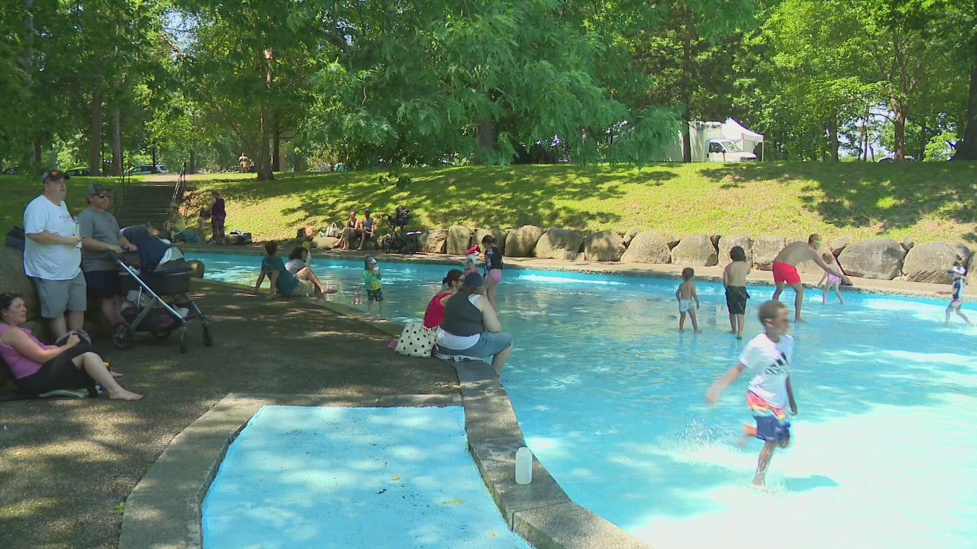 Some found refuge indoors with air conditioning and fans, while others found water, like the popular splash pad in Deering Oaks Park in Portland.