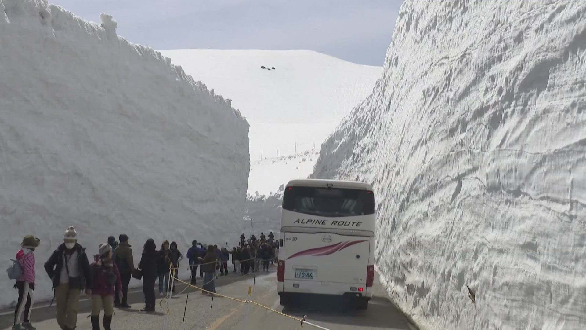 After a long winter, a unique sightseeing opportunity is once again open to tourists in a mountainous region in central Japan.