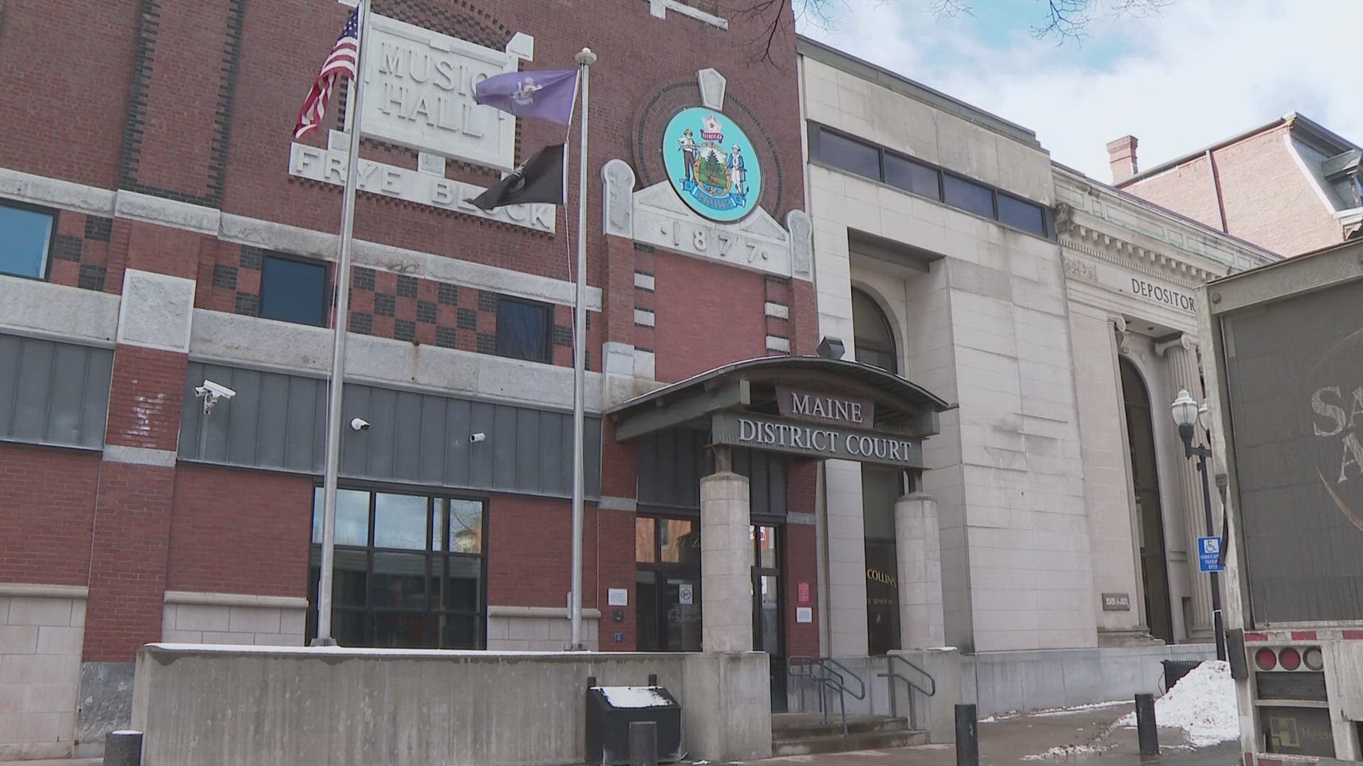 Corey Hamel made his first court appearance Friday by video from the Androscoggin County Jail. He faces six charges.