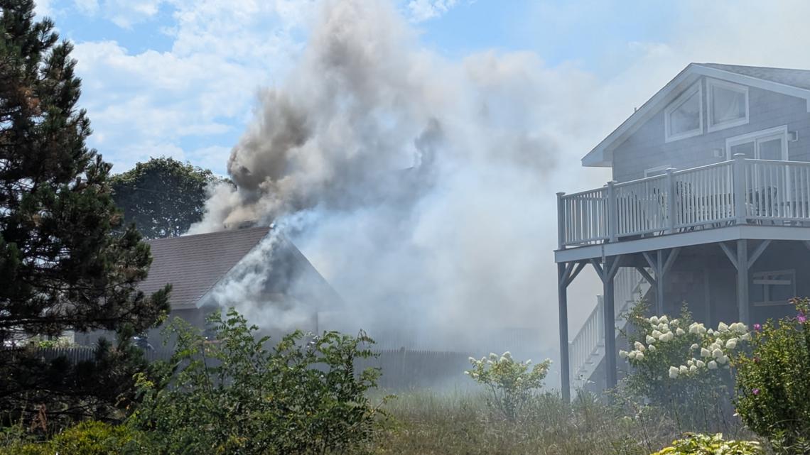 Crews respond to house fire at Pine Point Beach in Scarborough