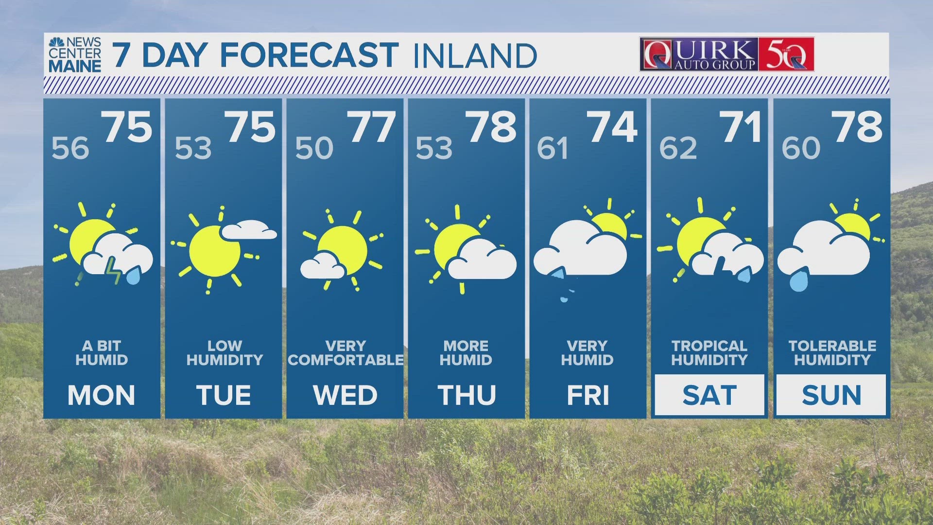 NEWS CENTER Maine Weather Video Forecast UPDATED 11pm Sunday, July 30th, 2023