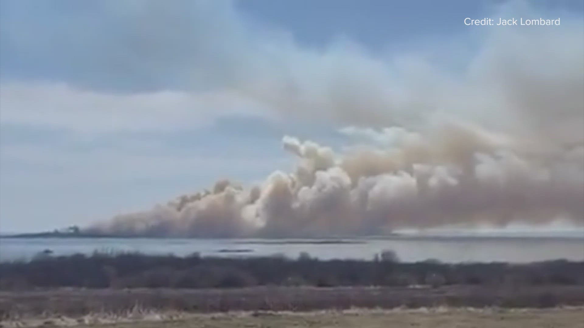 Fire officials warned Friday that the smoke from Richmond Island would make its way into the Black Point area of Scarborough.