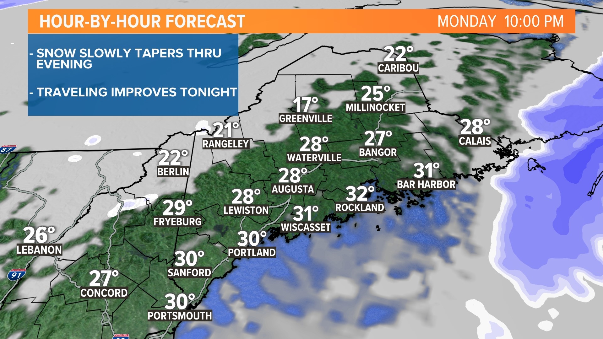 Snow falls most of the day for Maine | newscentermaine.com