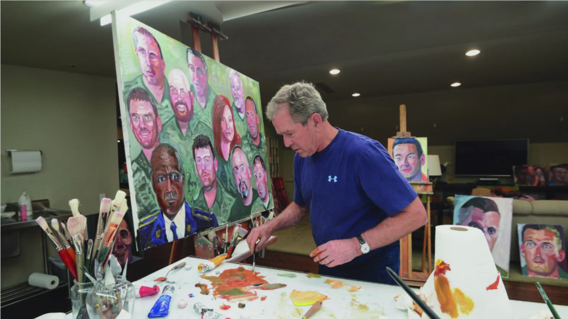 Walt Disney World will be hosting dozens of portraits of service members and veterans all painted by the former president.