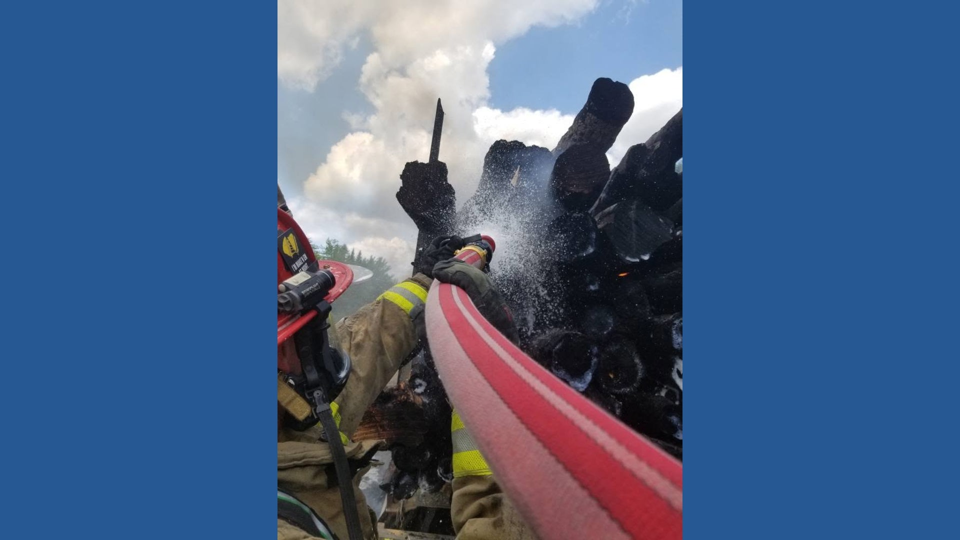 Logging Fire Rescue Logging truck catches on fire in Milford | newscentermaine.com