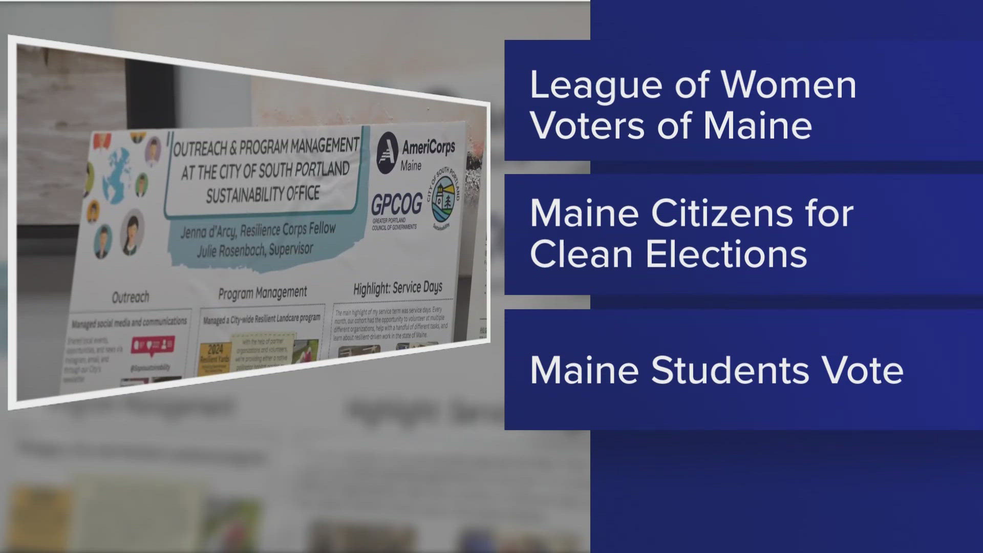 Democracy Maine filed a lawsuit in May with a coalition of organizations in federal court after being stripped of an AmeriCorps planning grant. 